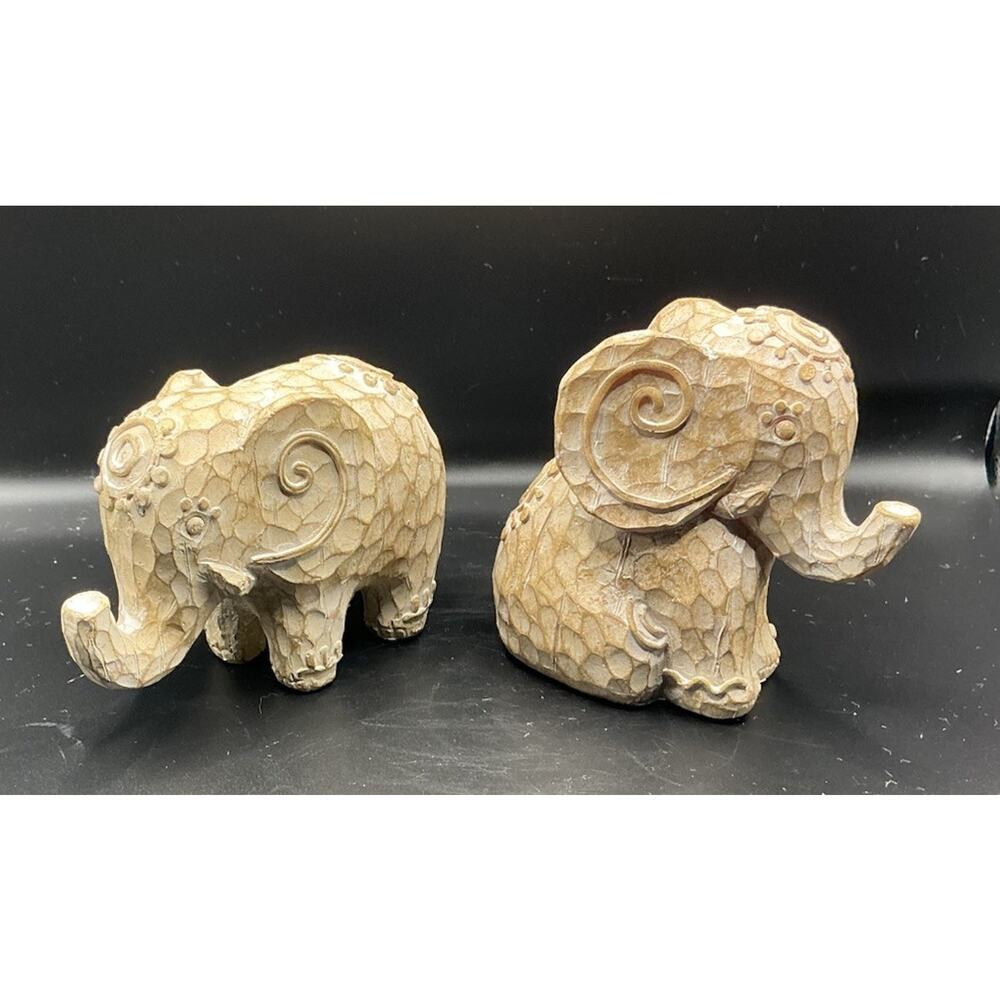 Pair Of Cute Decorative Elephants - Picture 2 of 7